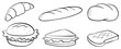 Silhouettes of bread