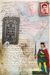 Illustration: blank vintage certificate and stamp blank vintage certificate and stamp