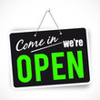 Vetor: "We're open" sign "We're open" sign