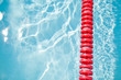 Swimming pool and lane rope