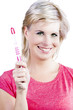 Foto: Beautiful girl with brushes his teeth. Beautiful girl with brushes his teeth.