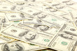 Money as a background. A stack of one hundred dollar bills.