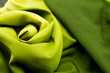Green satin textile