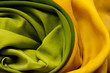 Golden and green textile