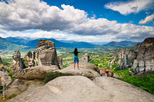 Photo: woman on mountain woman on mountain