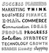 Hand drawn business words