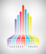 Vektor: Success electronic commerce concept Success electronic commerce concept