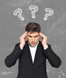 Photo: Young business man brainstorming Young business man brainstorming