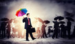 Photo: Businessman with umbrella Businessman with umbrella