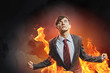 businessman in anger