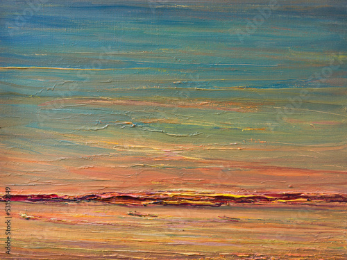 Photo: Expressive Sunset Over The River Expressive Sunset Over The River