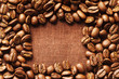 Foto: coffee beans frame coffee beans frame