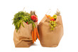 Shopping bags vegetables and fruit