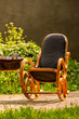 Rocking chair in the garden