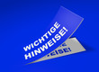 3D Etikett Blau - Wichtige Hinweise!