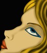 Illustration: viso di donna bionda viso di donna bionda