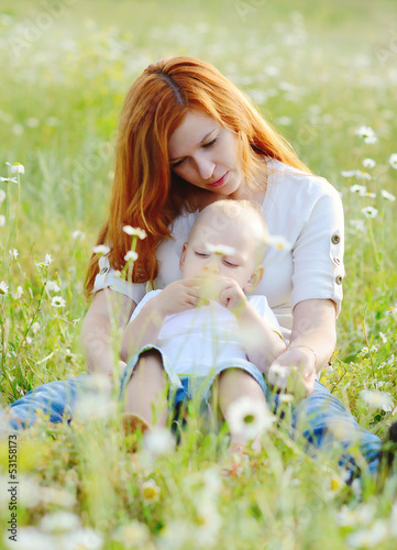 Photo: family in field family in field