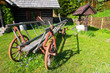 old wood coach wheel