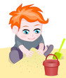 girl on a beach vector