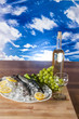 Trout in mediterranean composition