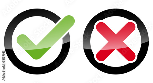 Vector: Keuz Haken Icons im Kreis Keuz Haken Icons im Kreis