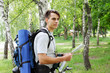 tourist with map