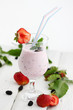 yogurt with strawberries