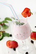 mix of yogurt with strawberries