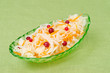 salad of pickled cabbage with carrots and cowberry