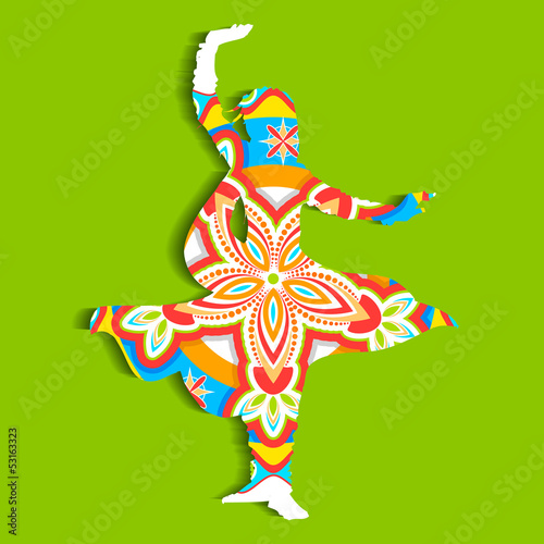 Vector: Indian classical Dancer Indian classical Dancer