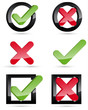 3D Keuz Haken Icons Set