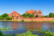 Malbork castle in summer scenery, Poland