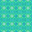 Pattern with geometric forms in mint green