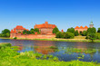 Malbork castle in summer scenery, Poland