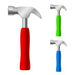 Vector: Multi-colored hammers Multi-colored hammers
