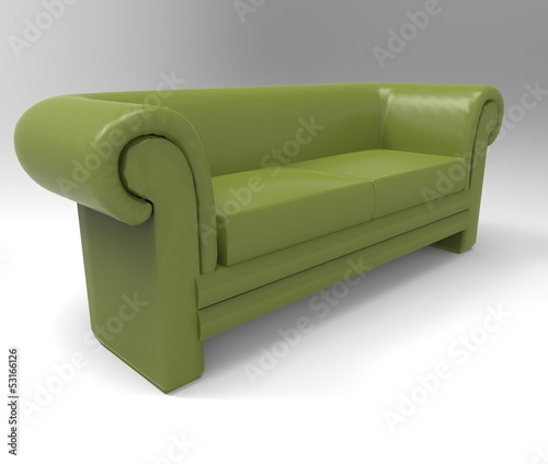 Illustration: Modern sofa isolated on white background Modern sofa isolated on white background