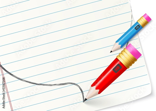 Vector: Note paper with sketch speech bubble Note paper with sketch speech bubble