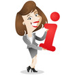 Businesswoman, information, letter, support