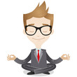 Businessman, yoga, relaxing, meditation