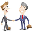 Vector: Business people, deal, handshake, business relations Business people, deal, handshake, business relations