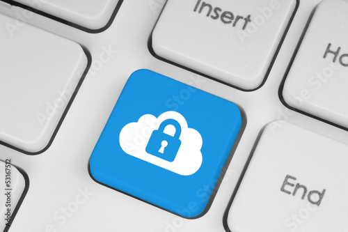 Photo: Cloud computing security concept Cloud computing security concept