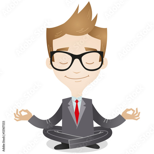 Vector: Businessman, yoga, relaxing, meditation Businessman, yoga, relaxing, meditation