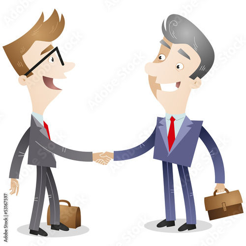 Vector: Business people, deal, handshake, business relations Business people, deal, handshake, business relations