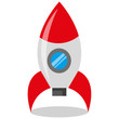 Vector Cartoon Rocket