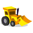 Vector Cartoon Bulldozer