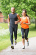 Sport couple running
