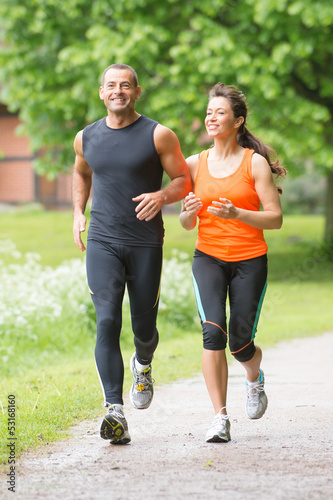 Photo: Sport couple running Sport couple running