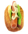 tasty hot dog isolated on white