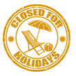 Vector: Closed for holidays stamp Closed for holidays stamp
