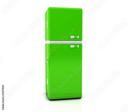 Illustration: Green refrigerator Green refrigerator